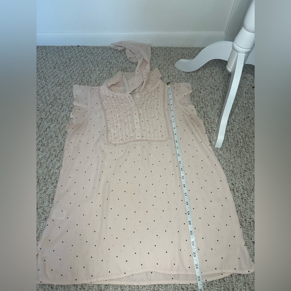 LOFT Blush Cap Sleeve Tie Front Blouse size S - Picture 8 of 9